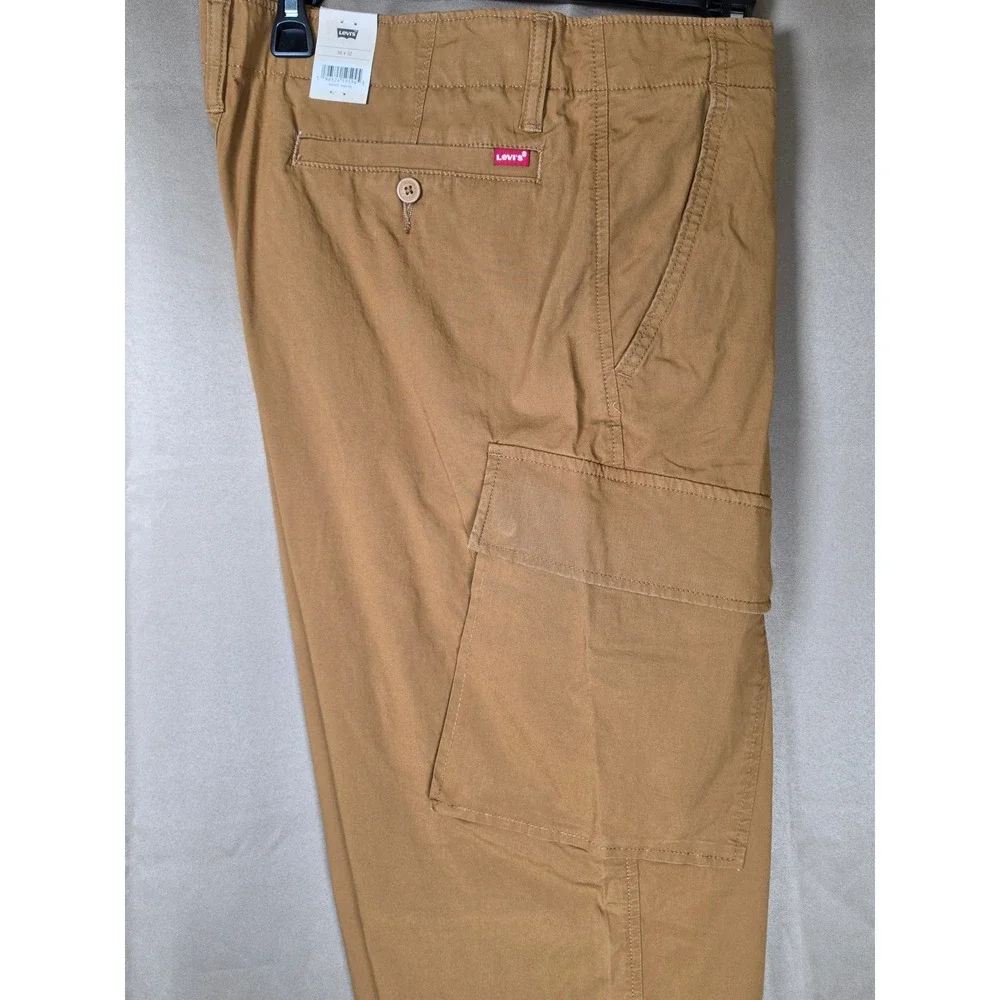 Levi's XX Cargo Taper Pants Mens 36x32 Brown Stretch Canvas NWT